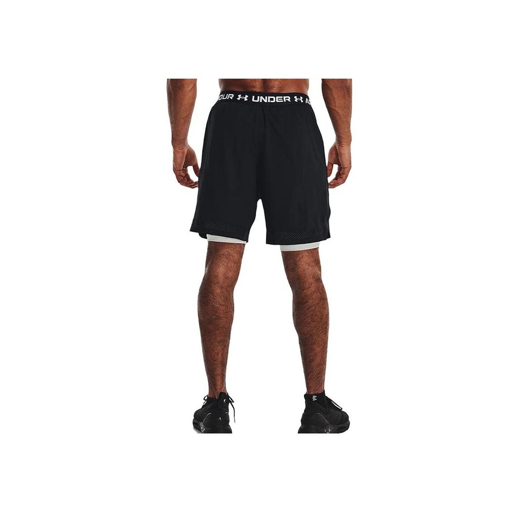 Under Armour Solid Color Lace-Up Shorts Men shorts Black 1373764-001