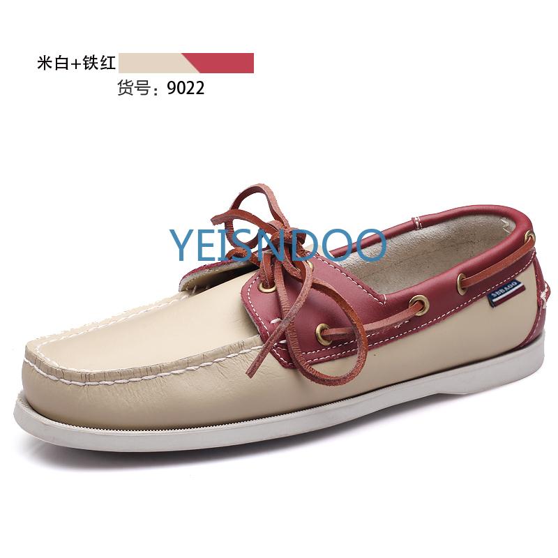 Fashion Male Classic Boat Shoes Leather Hot Sale New Men's Outdoor Walking Shoes Men Wedding Dress Shoes Lace-Up Fashion Men Loafers