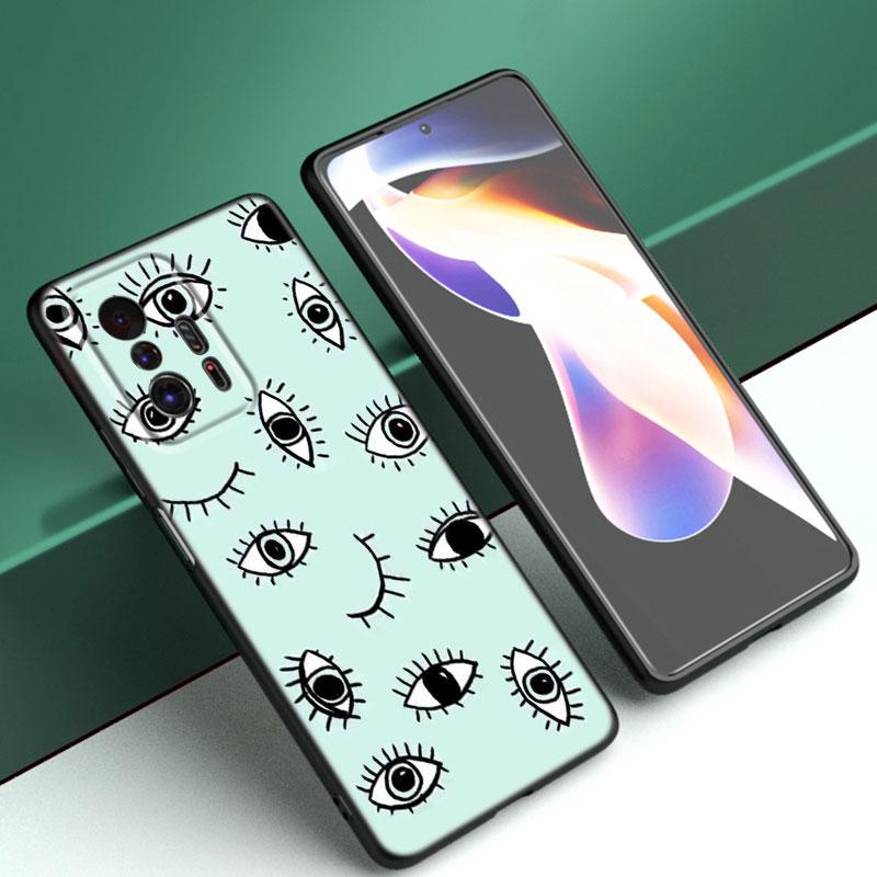 Blue Nazar Boncugu Evil Eye Phone Case For Xiaomi Mi A2 8 9 SE Note 10 10T 11 12 Lite 9T 11T 12S 12T Pro A3 6X 12X Black Cover
