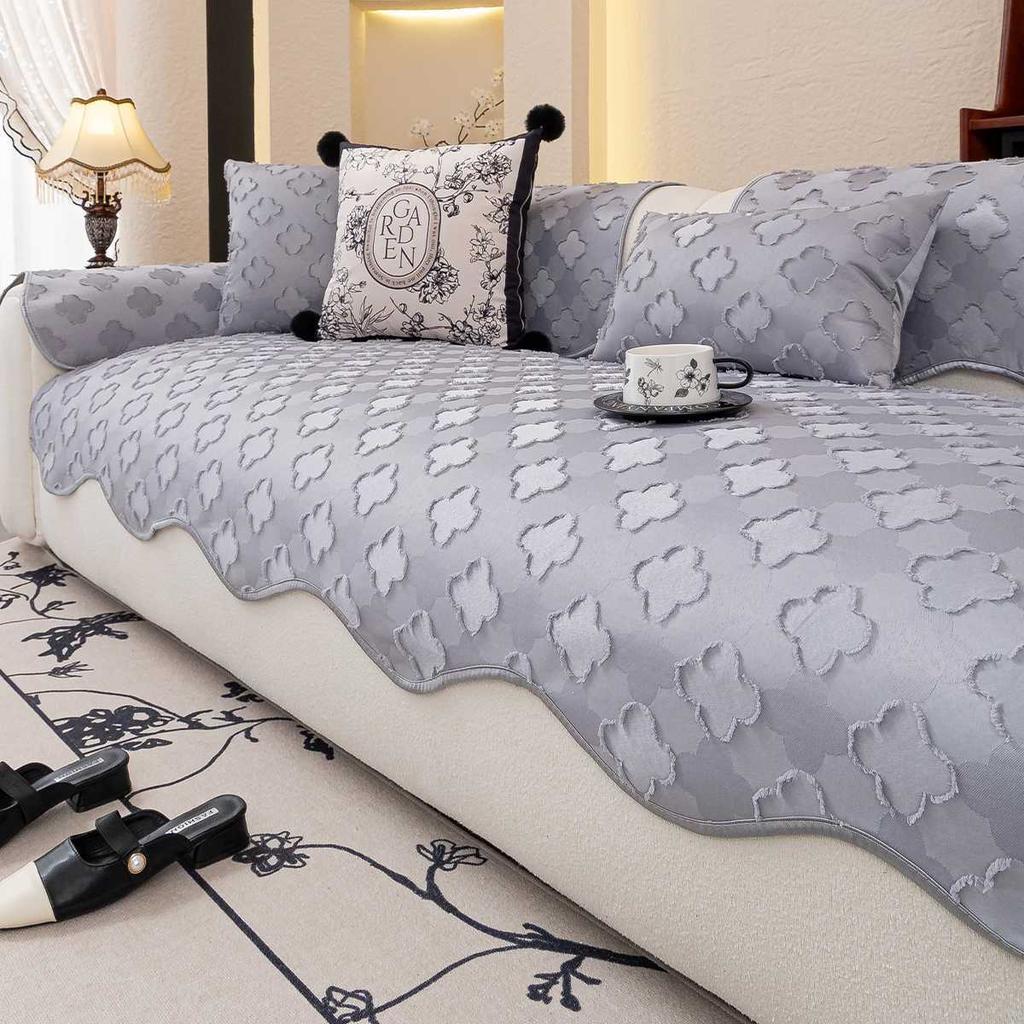 Cream wind special-shaped sofa cushion universal in all seasons 2025 new straight sofa seat cushion non-slip white sofa cover