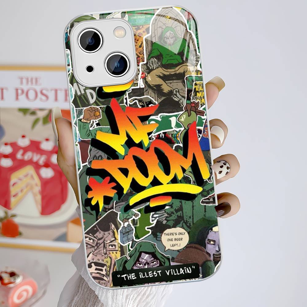 MF-DOOM Rapper Tempered Glass For Iphone 14 13 12 11 Pro Mini XS MAX 14Plus X XS XR Fundas
