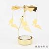 Metal Rotating Spinner Carousel Candle Tea Light Holder Table Rotating Transfer Windmill Decoration Home Elegance Candle Holder