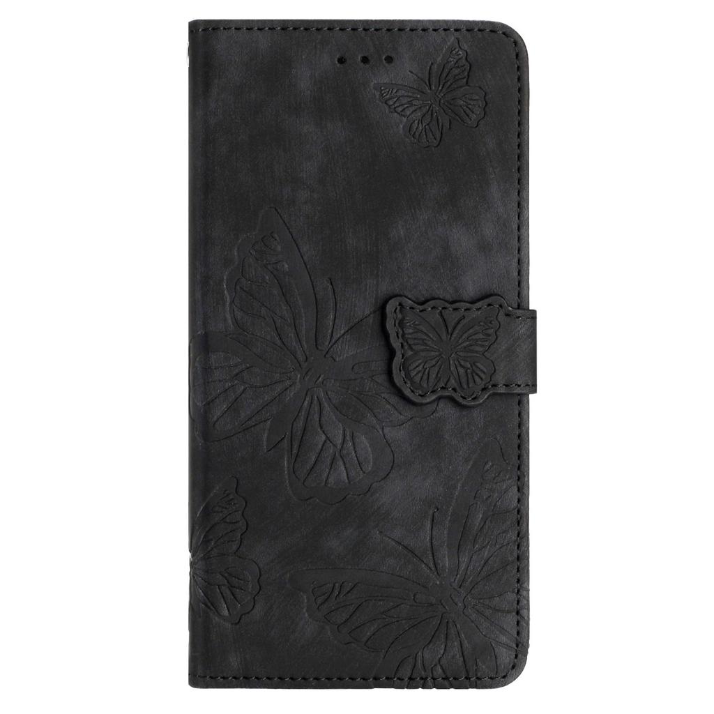 For HMD Pulse Pro Case Butterfly Design Flip Wallet Leather Phone Cover Skin-Touch