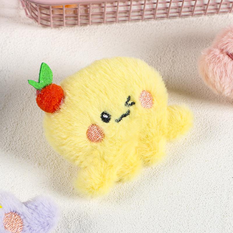 Cartoon Marine Animal Plush Brooch & Hair Clip Ornaments