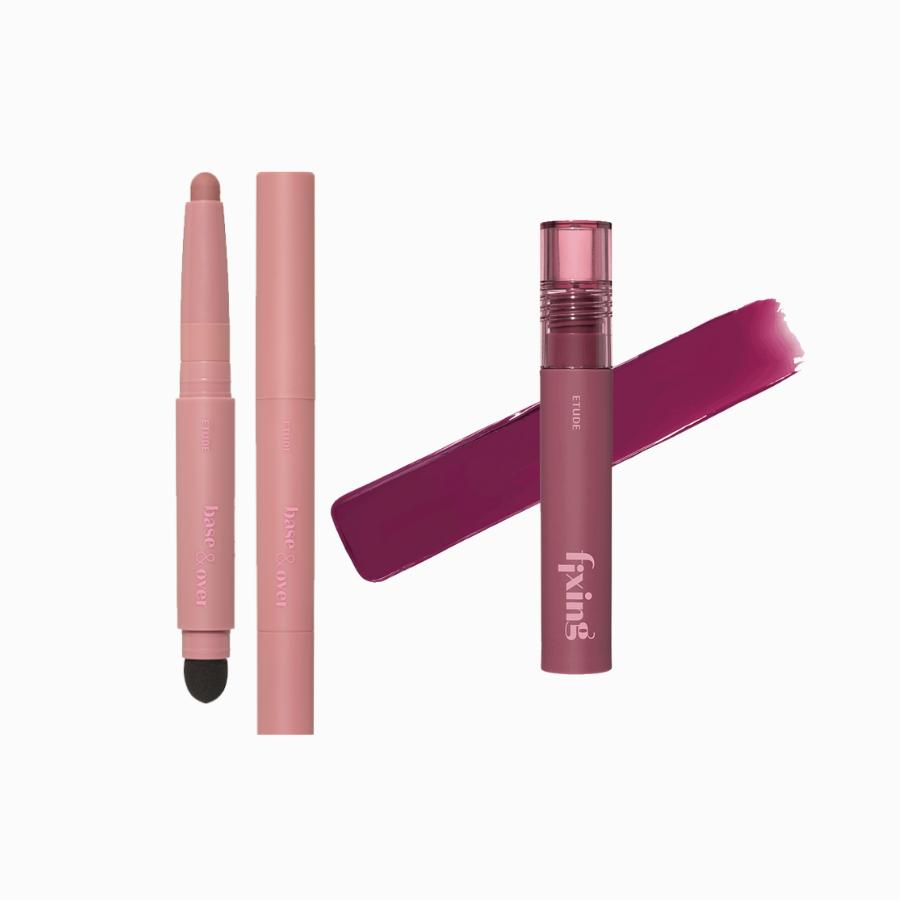Etude Base & Over Lip Pencil #Pink Beige 1g + Fixing Tint 4g
