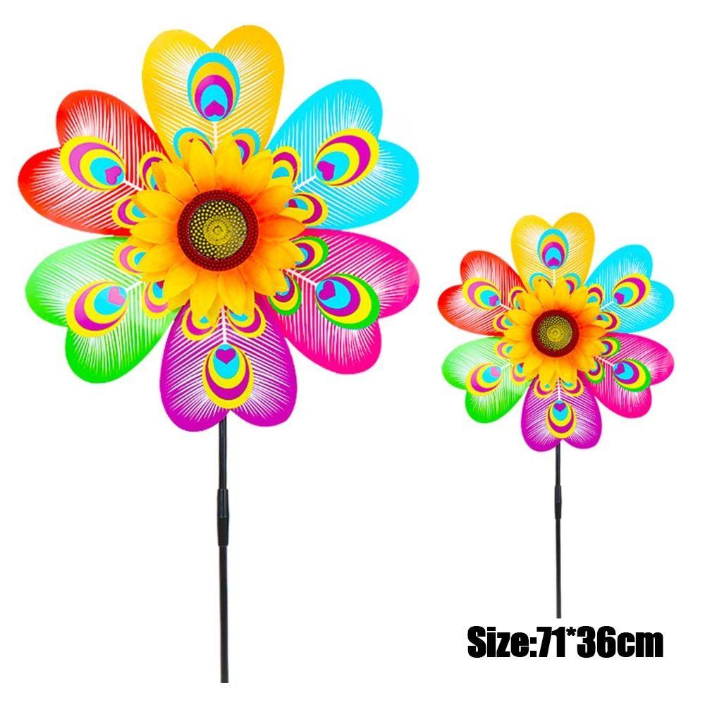 Hausgarten DIY Wind Spinner Layout Windräder Spielzeug Kunststoff Wind Spinner Bunte Tier Windmühlen