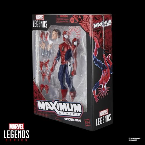 Hasbro Marvel Legends Maximum Series Spider-Man, Deluxe Spider-Man Comic Collection 15cm Action Figure, Amazing Articulation, Great Accessories G0594
