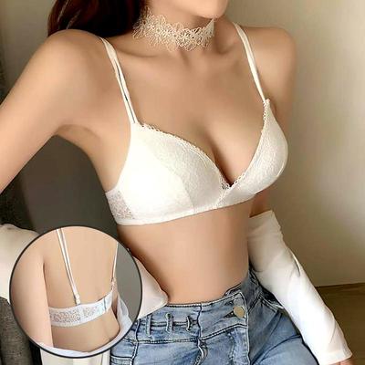 Thin Bra Without Steel Ring Bras Gathered Lace Sexy Girl Underwear Comfortable Thin Bra