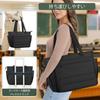 [CURMIO] Teacher Bag, Large Capacity, Commuter Business Bag, Women's, Black