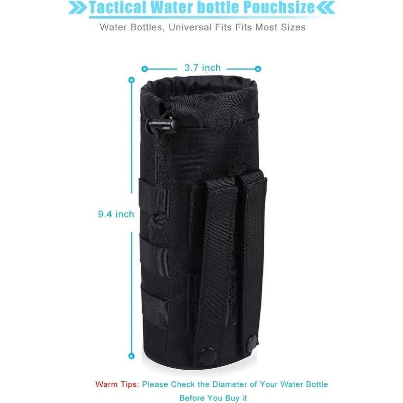 Borsa porta borraccia sportiva migliorata compatibile con sistema Molle, porta cordoncino tattico, portaborraccia in rete da viaggio