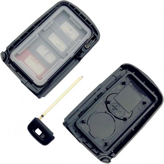 Key Fob Shell Replacement for 2017 2018  Toyota Highlander Avalon Camry Corolla RAV4 4 Button Car Keyless Entry Remote Control Key Fob Case Cover