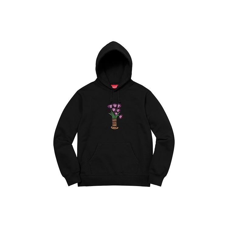 Supreme Flowers Hooded Sweatshirt `Black` Men`s