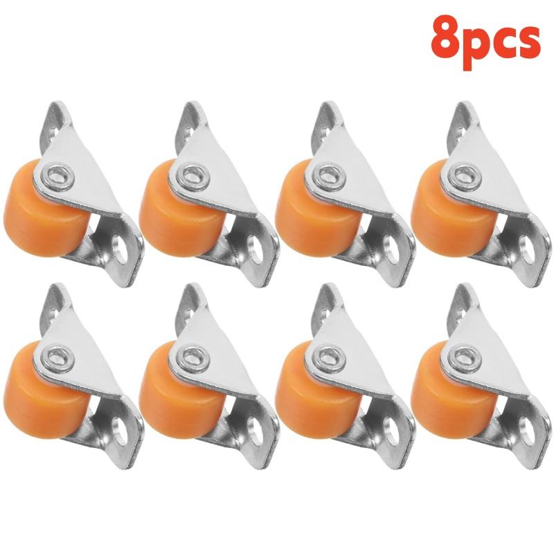 

8pcs 0.5 Inch Directional Fixed Caster Wheel Self Adhesive Tiny Low Profile Mini Caster for Appliances,Furniture,DIY Storage Box