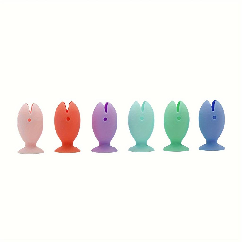 6PCS Toothbrush Cover, Cute Fish Shaped Toothbrush Holder,Portable Travel Toothbrush Protector, Bathroom Toothbrush Cover Holder