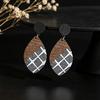 Cross Retro Mu Er Aztec Pattern Horse Eye Patchwork Earrings - American Western Ethnic Style Accessories