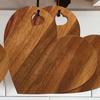 Solid Wood Heart-Shaped Cutting Board Natural Bread Plate Wooden Chopping Blocks  Parties