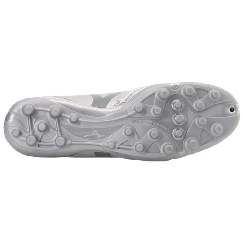 Mizuno Folgado AG Artificial Ground Slip Resistant, Abrasion Resistant, Lightweight Coverage Soccer Shoes Men's Silver Sneakers P1GA219303