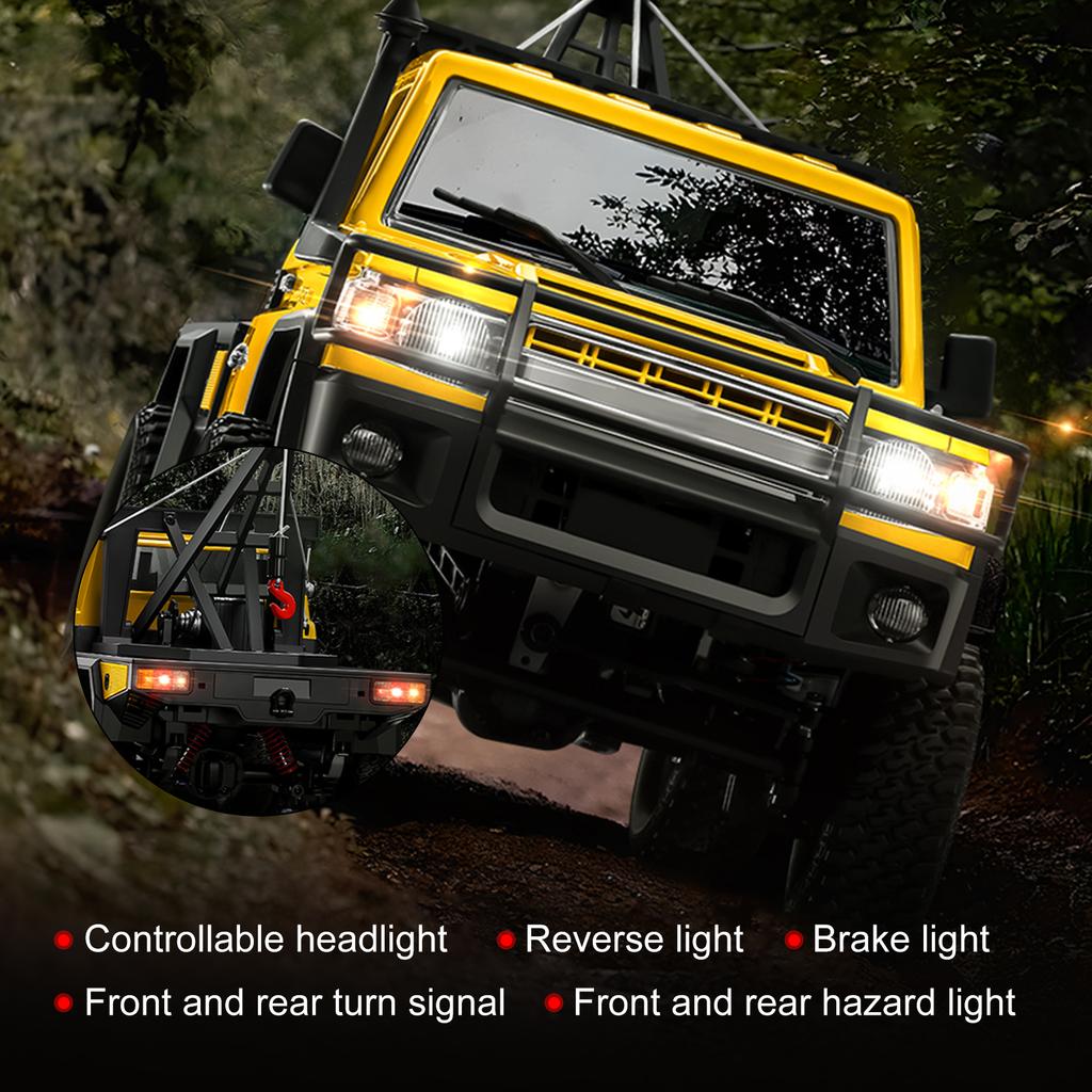 Remote Control Truck Crane, 1:12 Scale 4WD Remote Control Crawler, 2.4Ghz Off Road Toy Pickup Truck with Lights, All