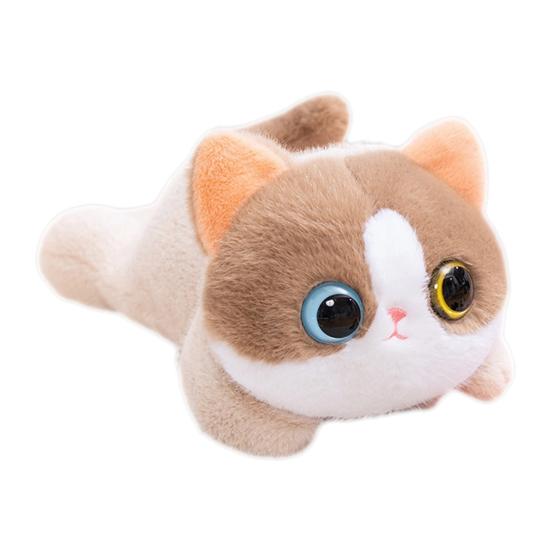 Cute Black Cat Plush Pillow Soft Siamese Kitten Stuffed Animal with PP Cotton Cuddly Bedroom Decor Birthday Gift for Girls Cat Lovers