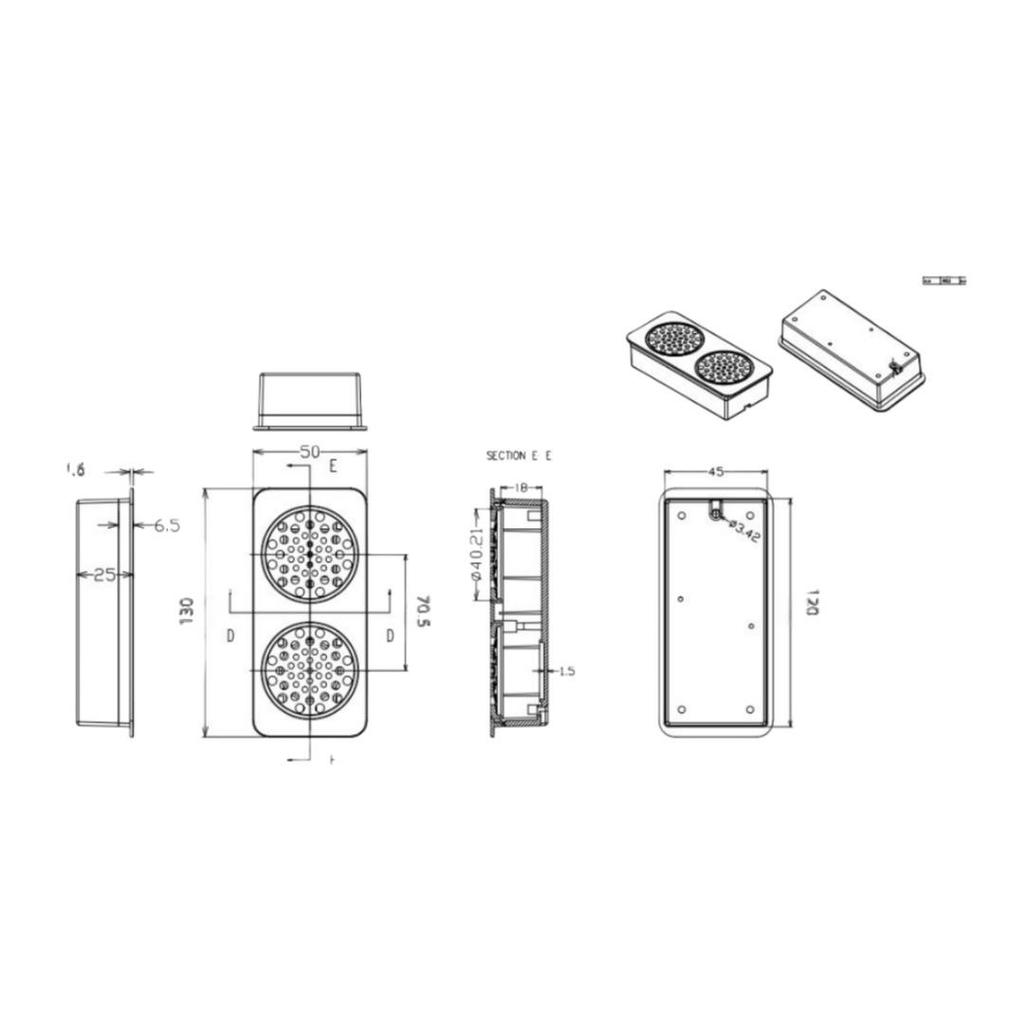 13050 Cavity 5W 4 Ohm Passive Bluetooth Speaker with Built-in Amplifier Board for Advertising and Magic Mirrors