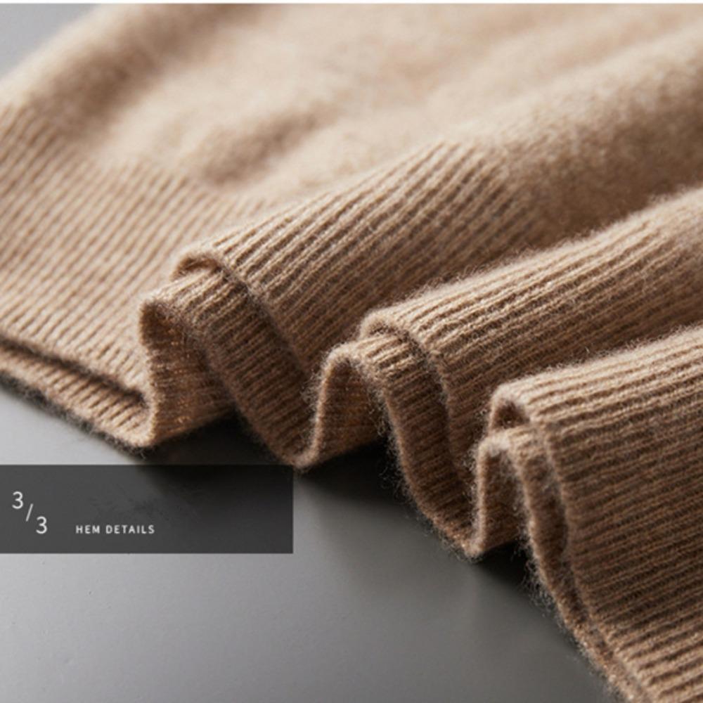 Hanorac pentru bărbați dintr-o singură piesă gata de purtat 100% lână tricotat pulover toamnă iarnă casual top mare cu mâneci lungi