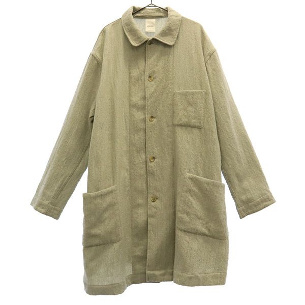 

COPAIN шерстяное пальто с воротником из нержавеющей стали 2 серых Мужское Б/У