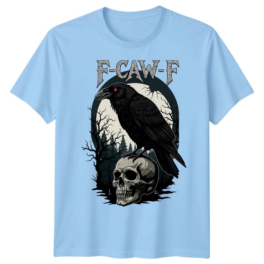 FCAWF Funny Crow Raven Meme Sarcastic Gothic Halloween TShirt Adults Kids 19 S