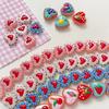 TX63 1Pcs Fun Design Sense Heart Handmade Bumpy Charm Beads Glass Spacer Texture Bead DIY Earring Bracelet Necklace Jewelry