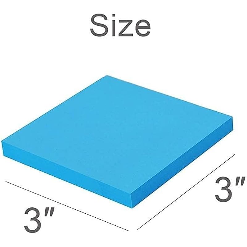 Ofixo Super Sticky Notes, 2X Sticking Power, 3 In X 3 In, 5 Pads (400 Pcs)