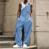 INCERUN Men One Suspender Jumpsuits Long Cargo Overalls Dungarees