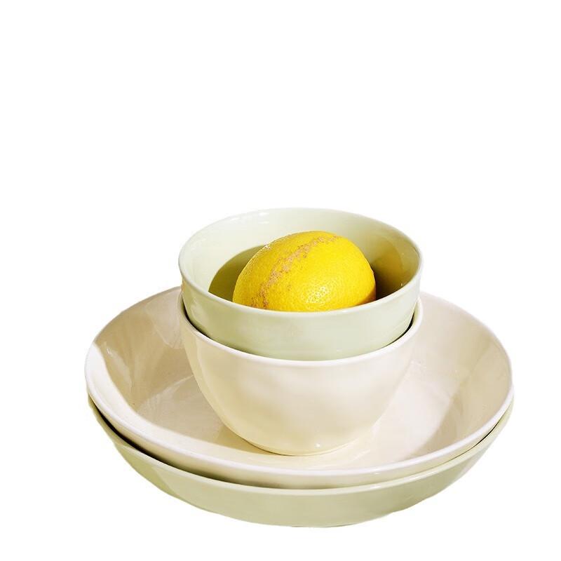 ZISIZ Colorful Cream Ceramic Dinnerware Set