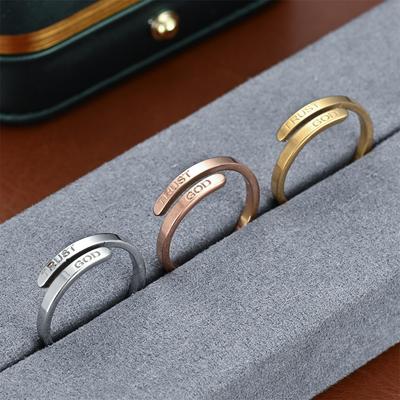 1Pc Fashion New Open Trusggod Inspired Couple Simple Ring