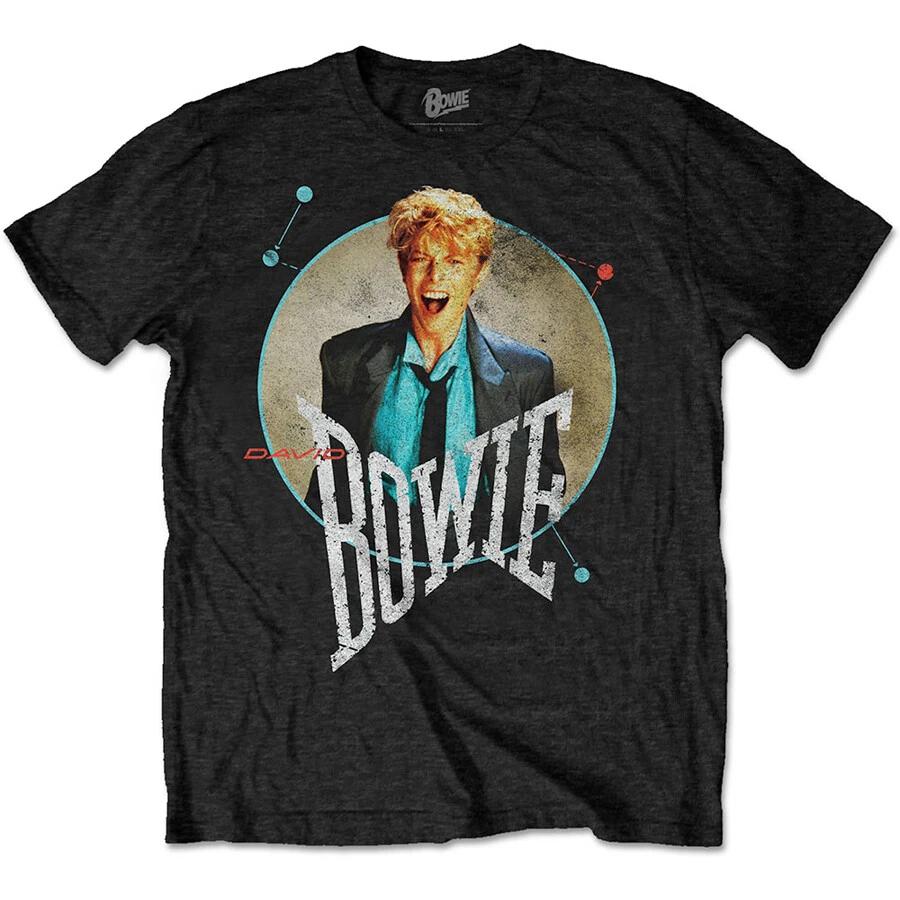 David Bowie - Circle Scream With Backprint - Black t-shirt M
