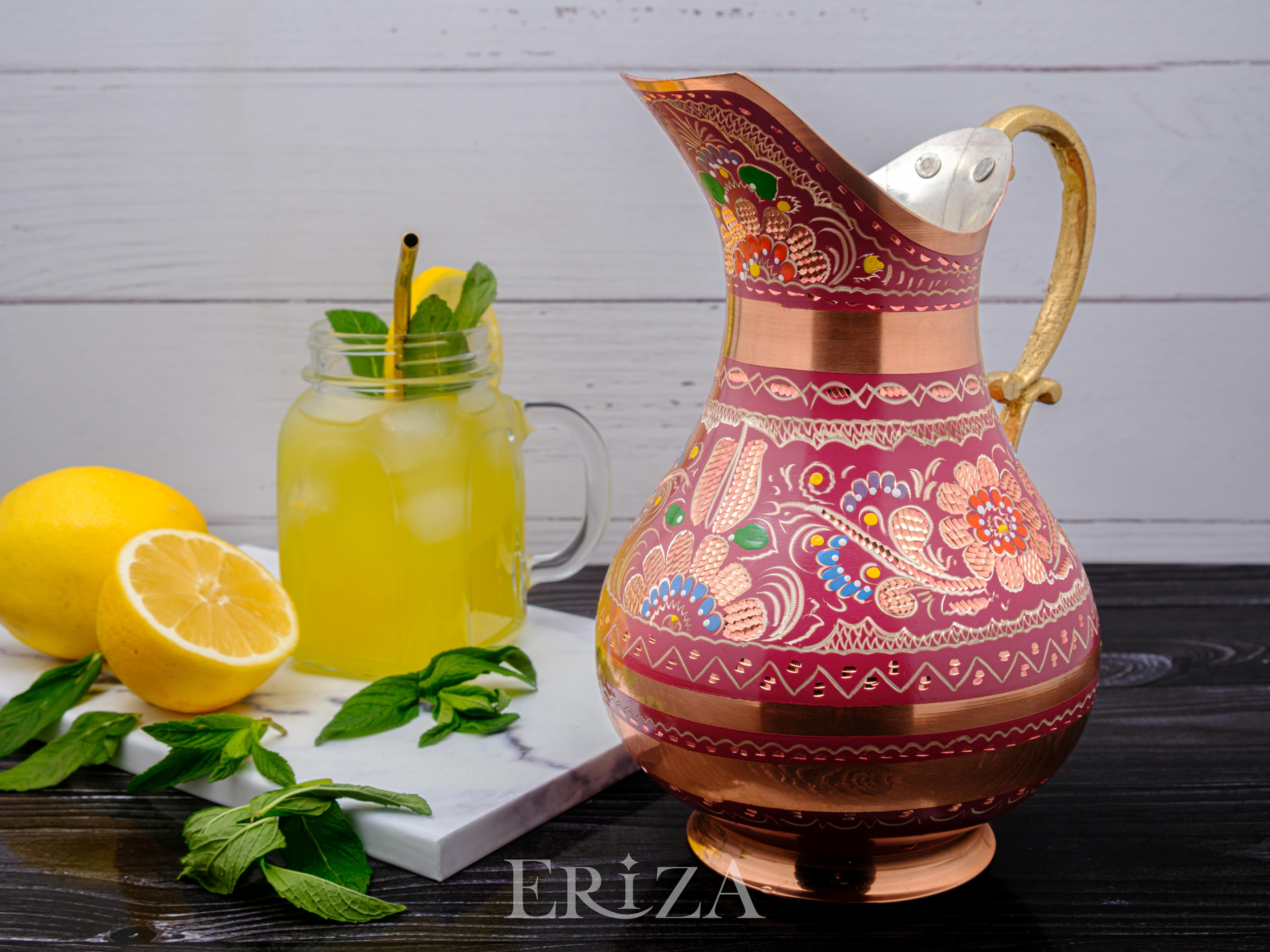 

Turkish Copper Water Jug 67 Fl Oz бузковий