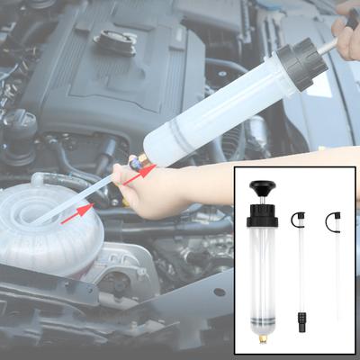 Car Oil Fluid Extractor 200CC Fuel Transfer Hand Transfer Pump Dispenser Portable Syringe Type Transparent Plastic Auto Tool Kit