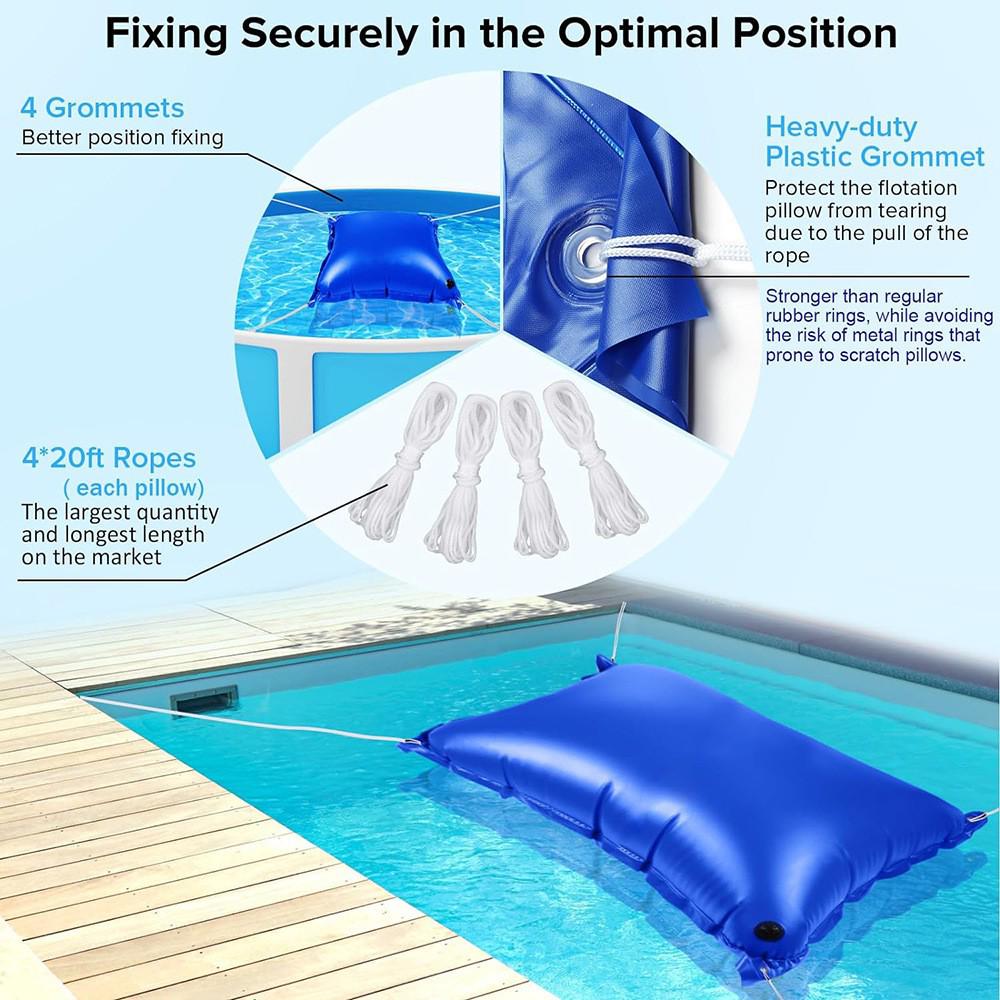 Überdimensioniertes Kältebeständiges PVC Winter-Poolabdeckkissen - Frostschutz Aufblasbare Schwimmmatte