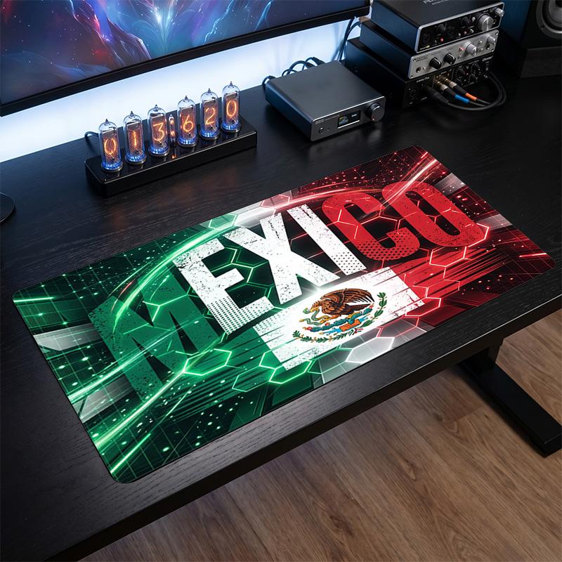 Mexico footbal Crest Mouse Pad, Extended Non Slip Rubber Desk Mat for Gaming Office Laptop Fan Gift
