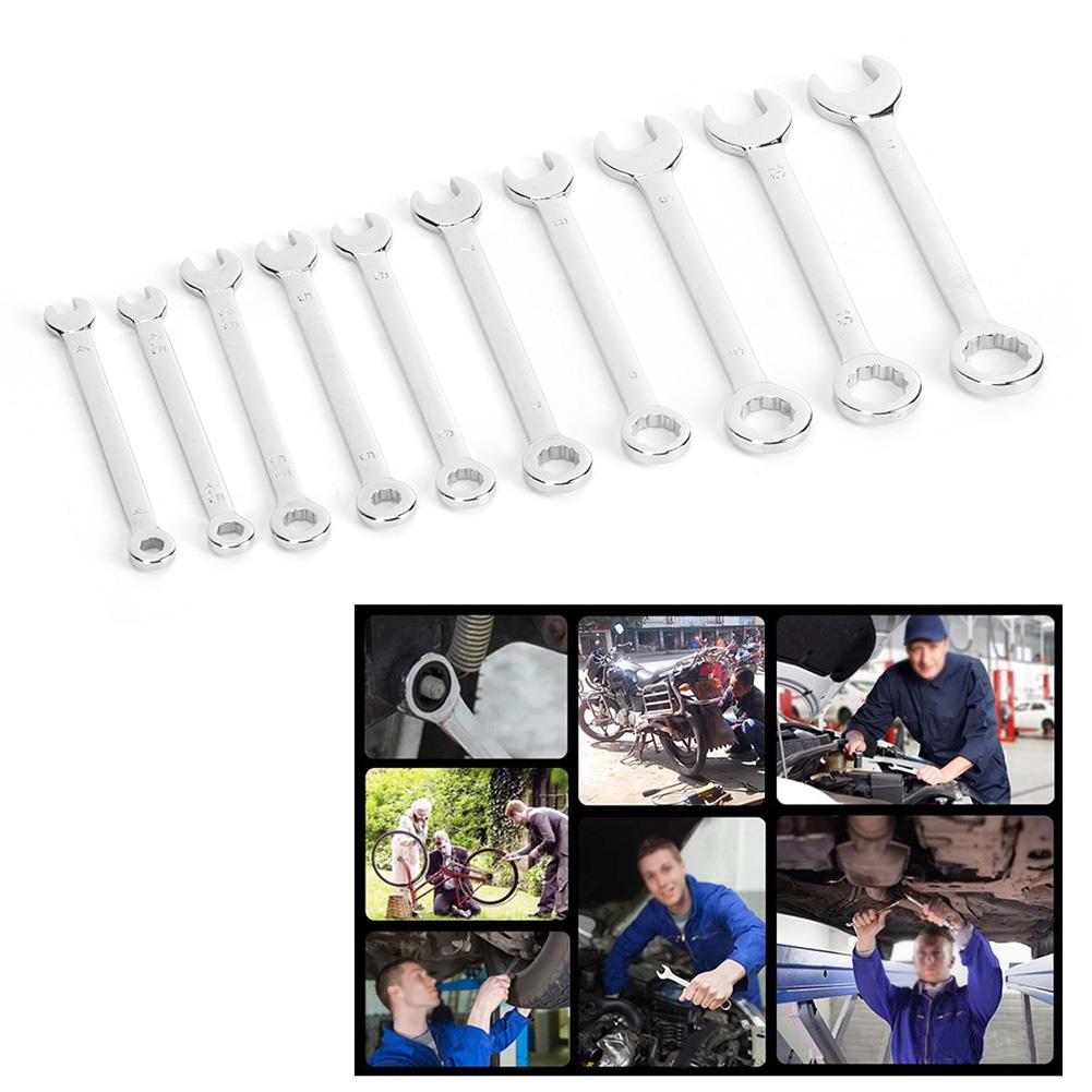 10ks Sada Mini Klíč Dvanáctihranný Pentalobý Otevřený Kombinovaný Klíč 4 11mm (5 32 7 16in)Metrický