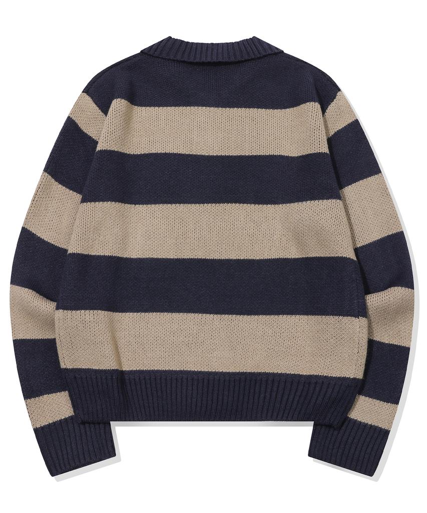 CPGN STUDIO Wide Stripe Rugby Knit Beige