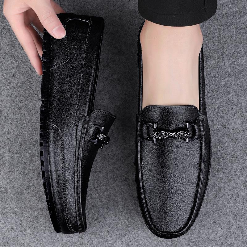 Genuine leather beanie shoes new soft-soled soft leather casual leather shoes and driving shoes for autumn 38