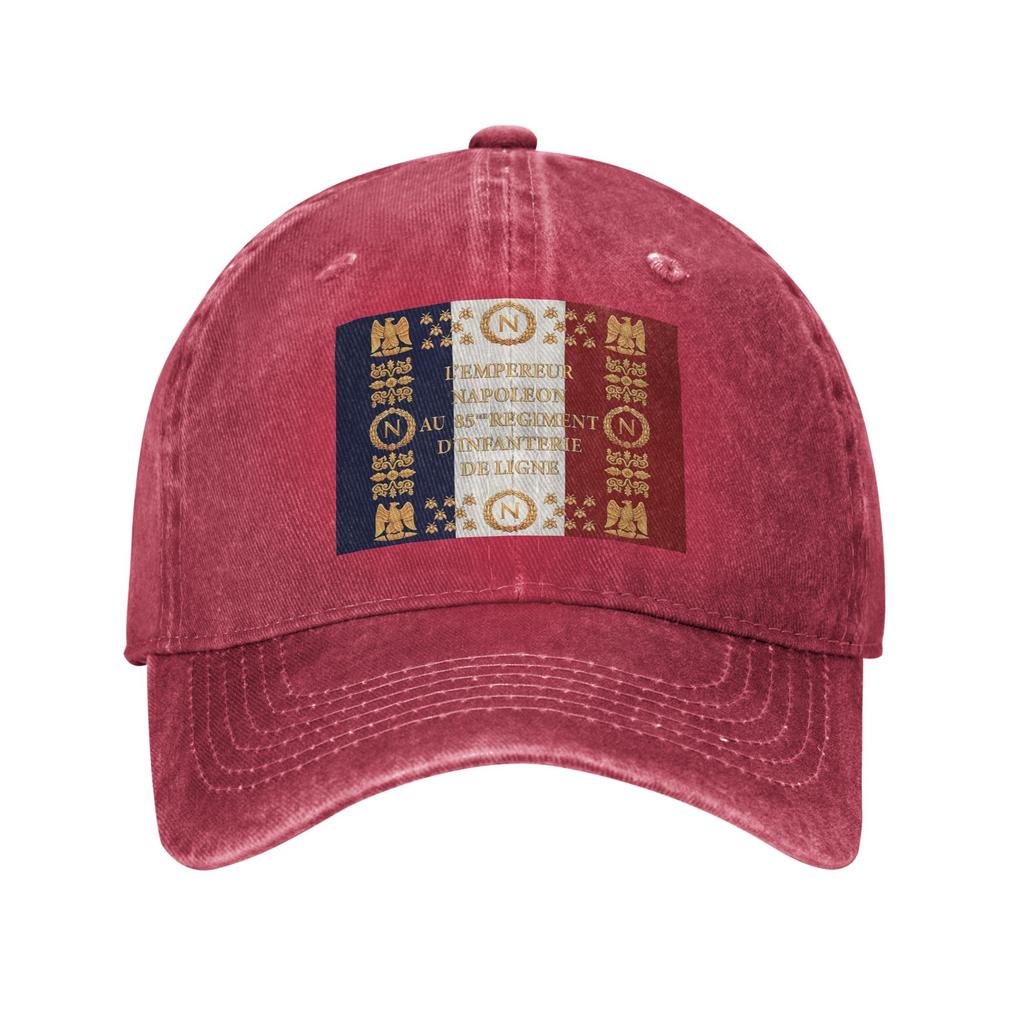 Napoleonic French 85th RegiUnisextal Flag Washed Denim Cap Casual Baseball Caps Adjustable Hat Summer Unisex Baseball Hats