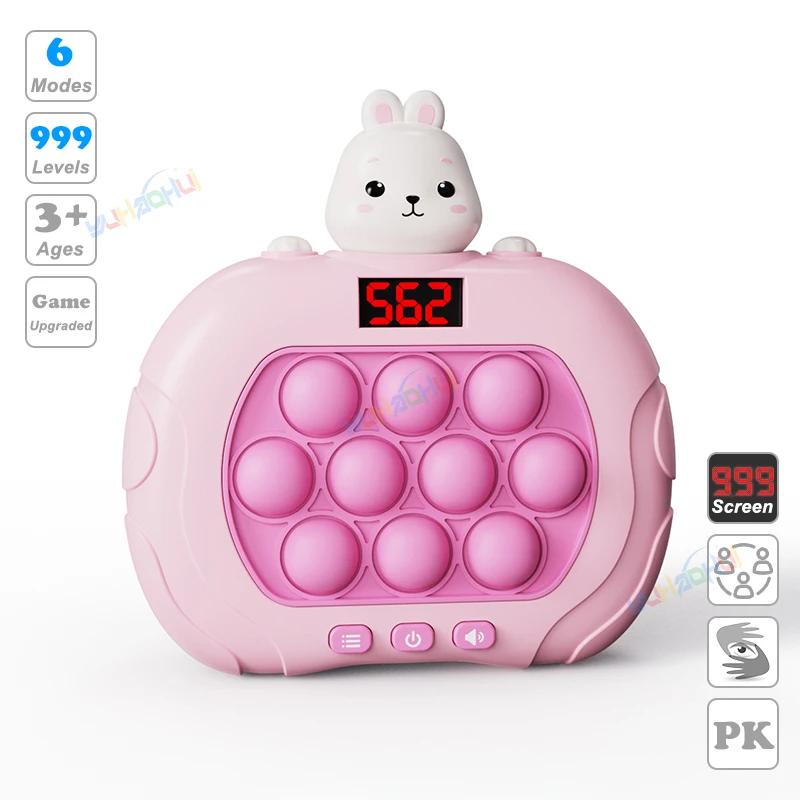 Funny Light Up Electronic Pop-Push Quick Push Game Puzzle Machine Quick Push Decompress Electronic Toy for Child Gaming Game