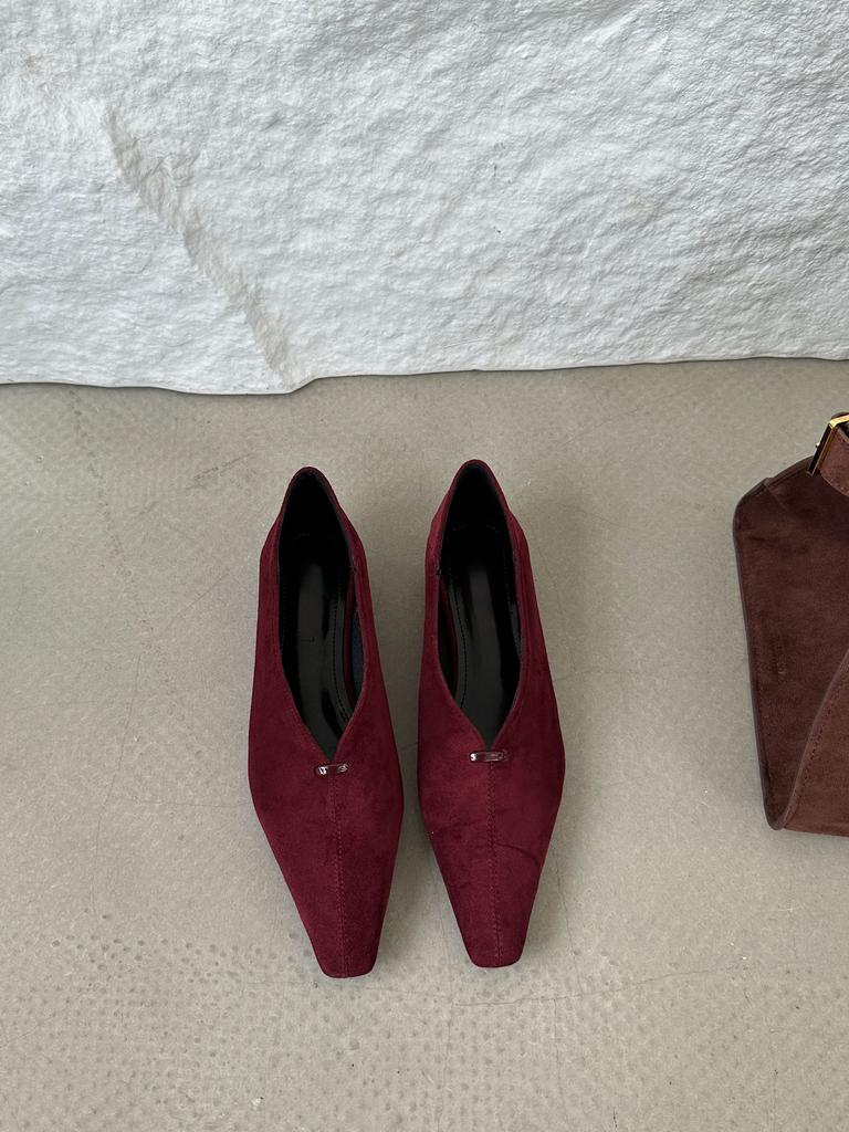 Korean version suede retro Mary Jane single shoes women's outer wear wedged shoes children's comfortable soft leather shallow mouth women's shoes