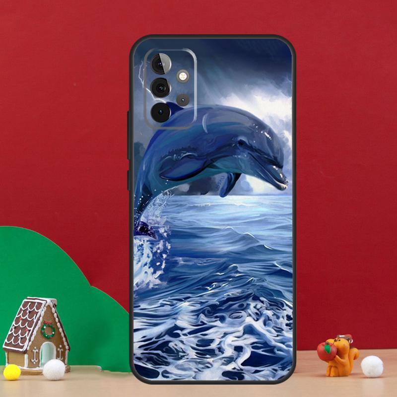 Cute Dolphin Ocean Case For Samsung Galaxy A17 A06 A16 A56 A36 A54 A34 A14 A52 A32 A13 A23 A33 A53 A15 A35 A55