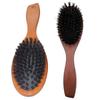 Natural Boar Bristle Hairbrush Massage Comb Anti-static Hair Scalp Paddle Brush Beech Wooden Handle Hair Brush Comb Styling Tool