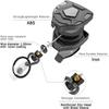 Heavy Duty Retractable Keychain Easy-to-pull Buckle Rope Elastic Keychain Anti Lost Keyring with Steel Retractable Cord