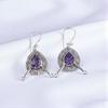 Rare Iolite Gemstone 925 Sterling Silver Jewelry Handmade Women Earrings 1.86" EE-78-6