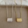 Real Gold Silver Plated Copper Snake Chain Chokers Unique Design Double Metallic Knitted Bag Pendant Necklaces for Women