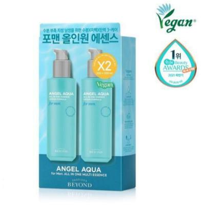 Angel Aqua For Men All-in-One Essence Double Set 200ml × 2 (Vegan)