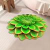 3D Realistic Flower Pattern Absorbent Mat Non-Slip Floral Rug Plush Velvet Floor Mat for Bedroom Kitchen Bathroom Sofa Coffee Table